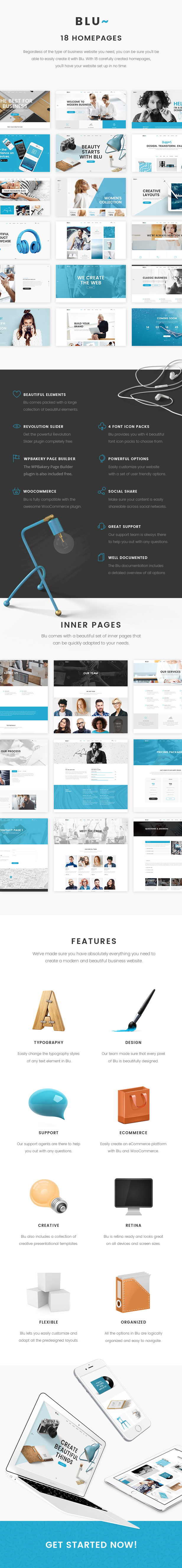 Blu - A Beautiful Business Theme for Agencies and Individuals - 1